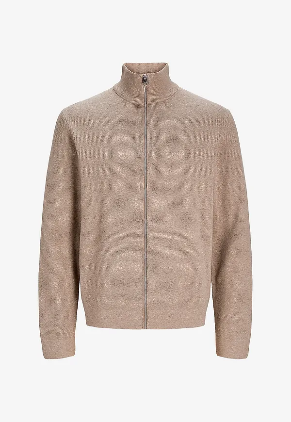 Jack & Jones - Cardigan Jprblamilano Stitch High Neck Cardi - Grå