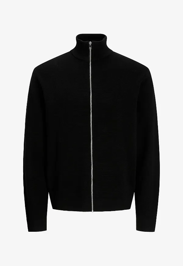 Jack & Jones - Cardigan Jprblamilano Stitch High Neck Cardi - Svart