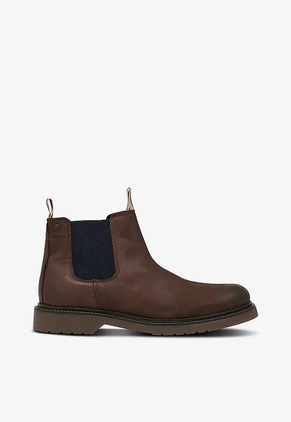 Jack & Jones - Chelseaboots jfwLeyton Leather SN - Brun