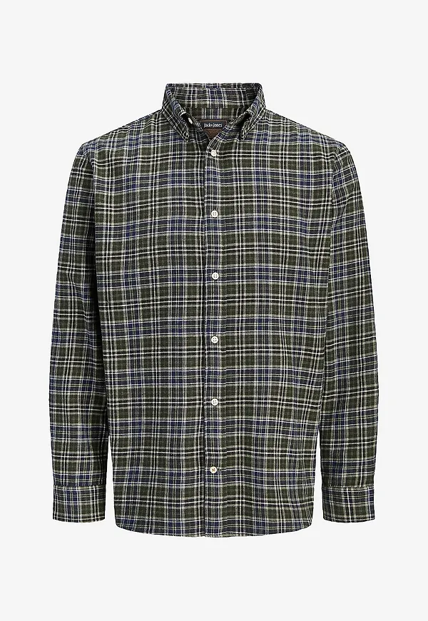 Jack & Jones - Flanellskjorta Jjefield Check Shirt Ls Sn - Grön