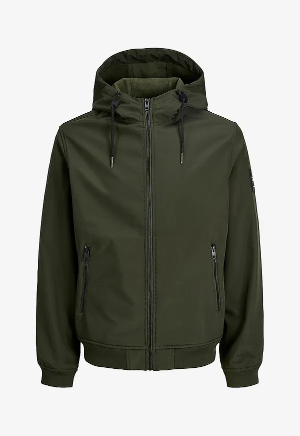 Jack & Jones - Jacka jjeBasic Softshell Hood - Grön