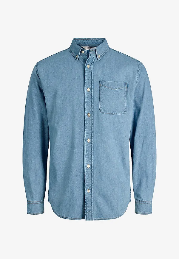 Jack & Jones - Jeansskjorta jjeBrook jjOxford - Blå