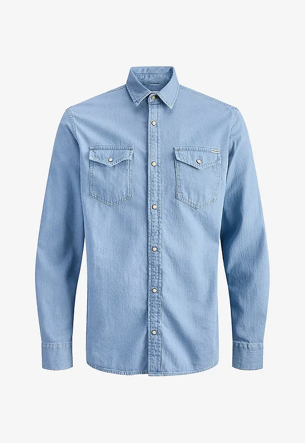 Jack & Jones - Jeansskjorta jjeSheridan Shirt - Blå