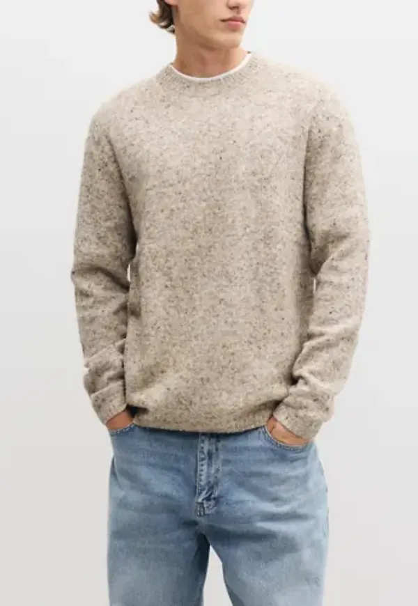 Jack & Jones Jjeniel Knit Crew Neck Sn Stickade tröjor Grå