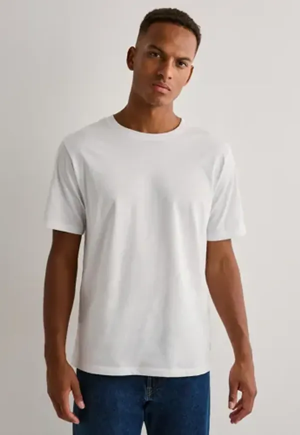 Jack & Jones Jjeorganic Basic Tee Ss O-Neck Noos Kortärmade t-shirts Vit