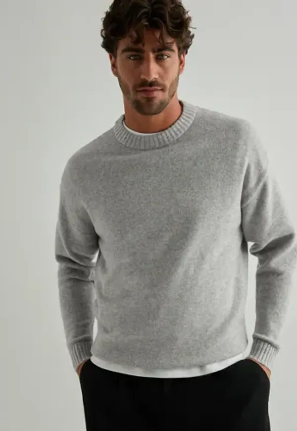 Jack & Jones Jjesoho Ollie Knit Crew Neck Sn Stickade tröjor Grå