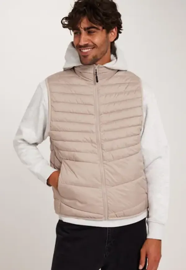 Jack & Jones Jjestate Packable Bw Collar Noos Västar Beige