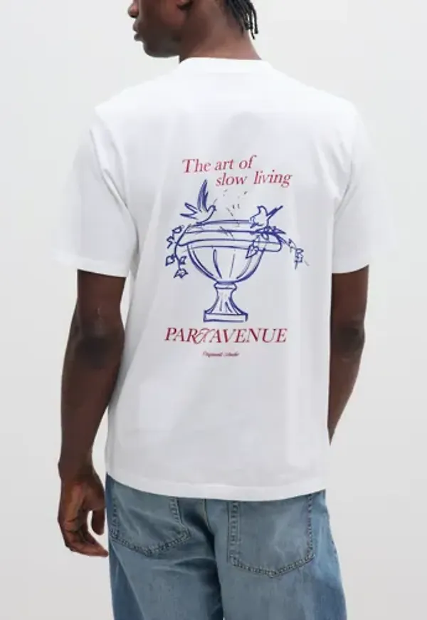Jack & Jones Jornorrebro Sketch Back Tee Ss Crew T-shirts med tryck Vit