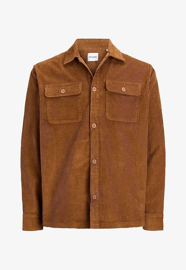 Jack & Jones - Overshirt Jjeregent Cord Overshirt Ls Sn - Brun