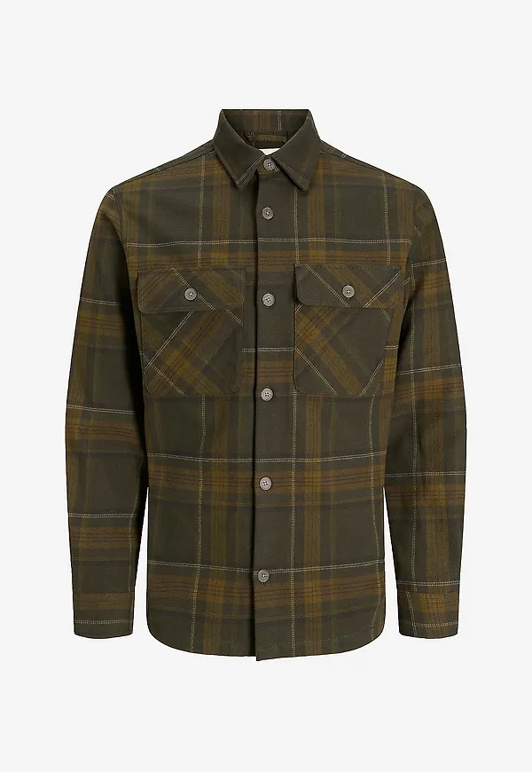 Jack & Jones - Overshirt jprRayle Melange Check - Grön