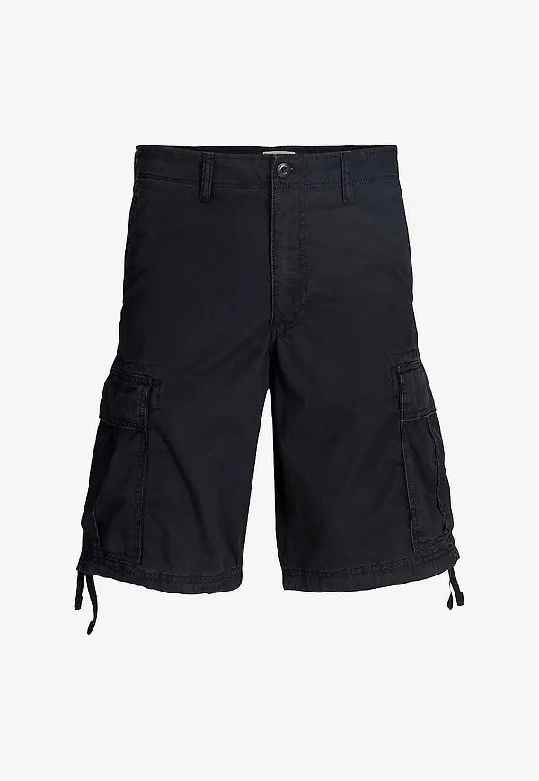 Jack & Jones Plus - Cargoshorts jpstCole Frank Cargo Short Mid - Svart