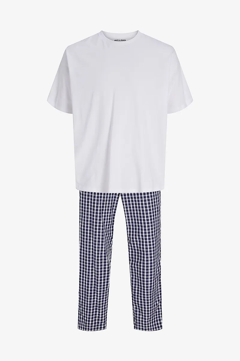 Jack & Jones - Pyjamas jacFlorence SS Tee And Pants W - Vit