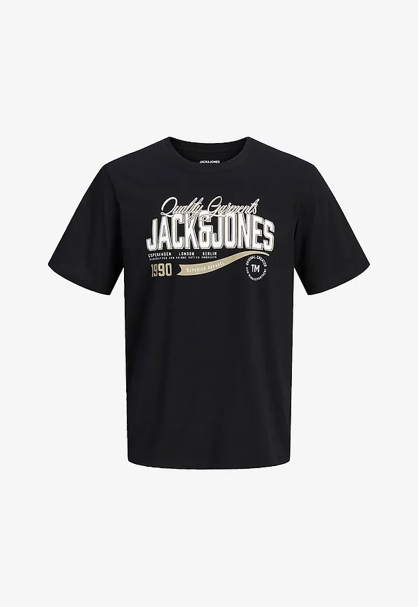 Jack & Jones - T-shirt Jjelogo Tee Ss O-Neck Col Aw26 Sn 2-pack - Svart