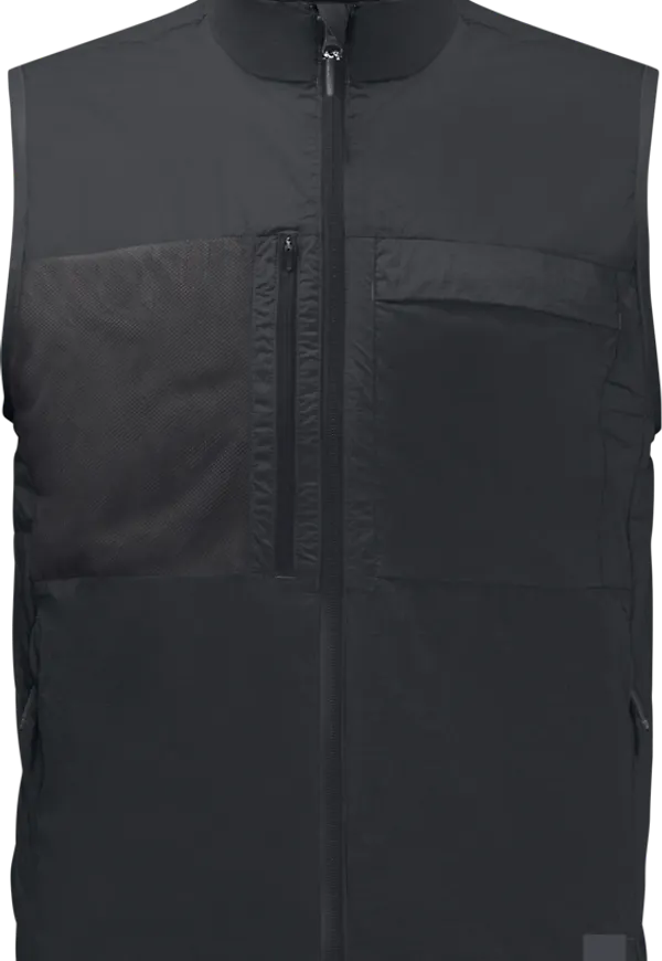 Jack Wolfskin Men's Bike Commute Insulated Vest Phantom