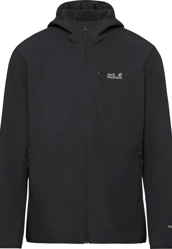 Jack Wolfskin Men's Wild Winds Hooded Jacket Black