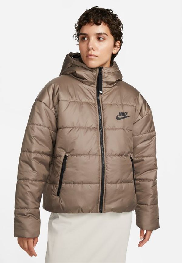 Jacka med huva och syntetfoder Nike Sportswear Therma-FIT Repel för kvinnor - Grå