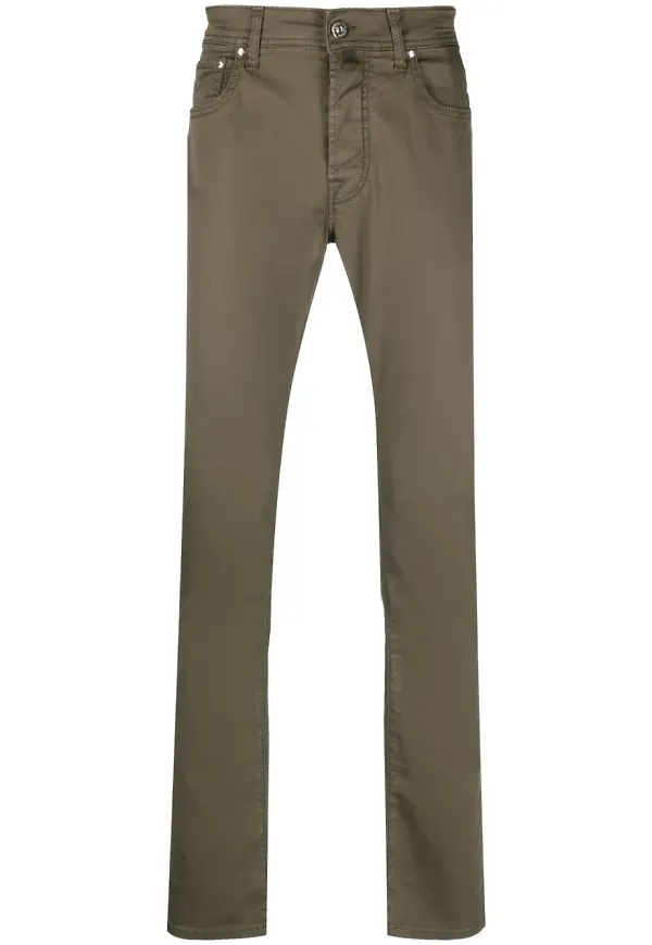 Jacob Cohën slacks med kontrasterande ficka - Grön