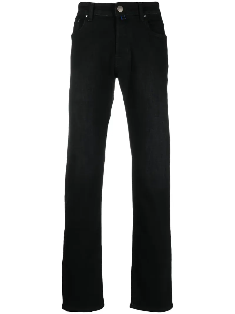 Jacob Cohën straight-jeans med logotypmärke - Svart