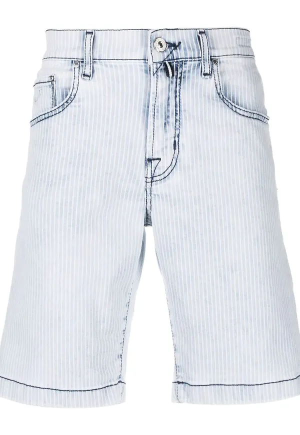 Jacob Cohën knälånga shorts - Blå