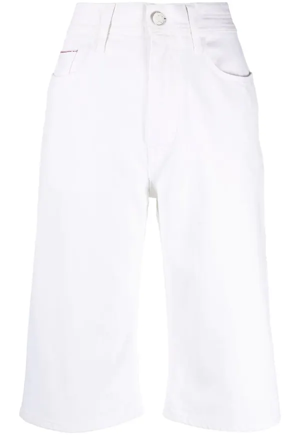Jacob Cohën raka jeansshorts - Vit
