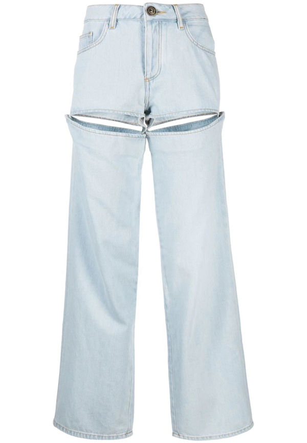 Jacob Lee vida jeans med avtagbara ben - Blå