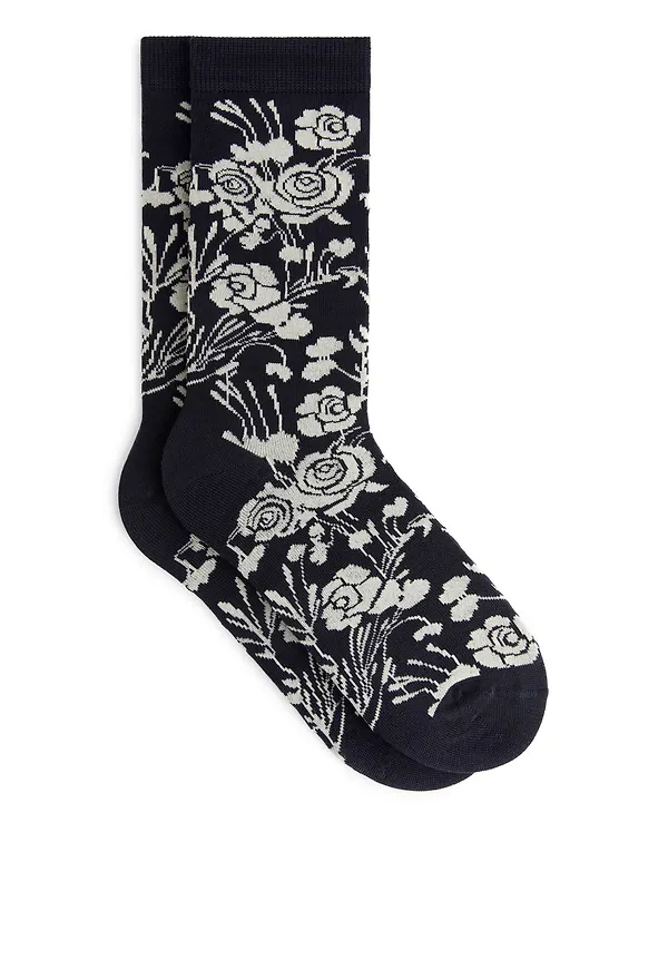 Jacquard Socks - Blue