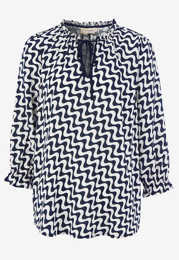 Jacquardvävd blus