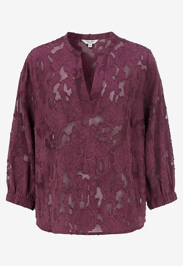 Jacquardvävd, skir blus