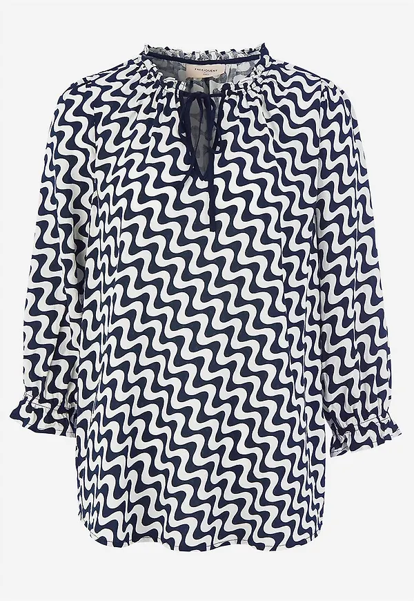 Jacquardvävd blus