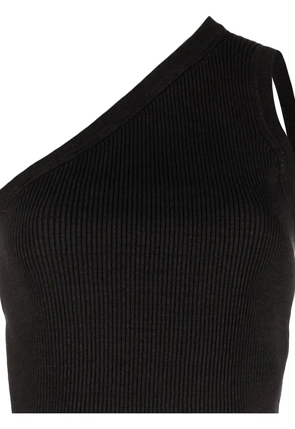 Jacquemus Ascu enaxlad stickad topp - Svart