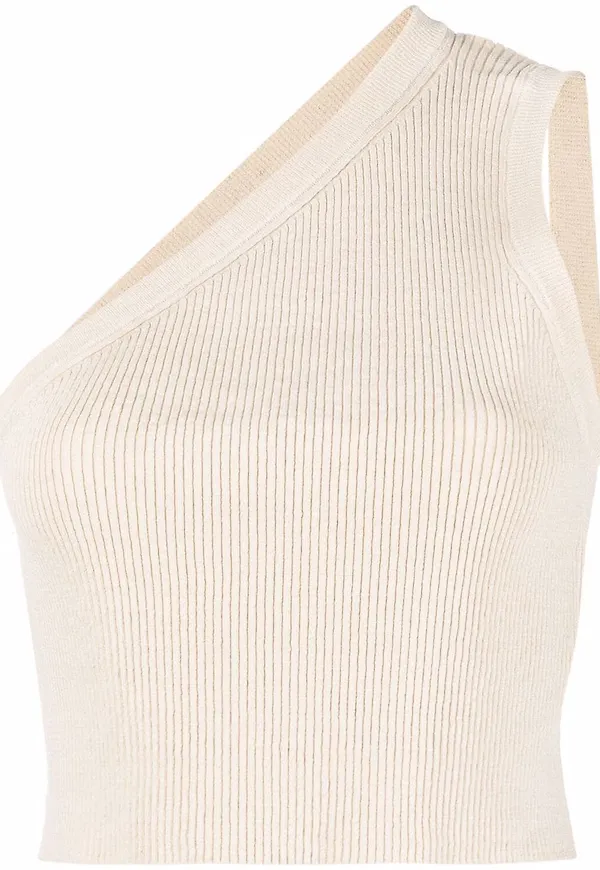 Jacquemus asymmetrisk croptop - Neutral