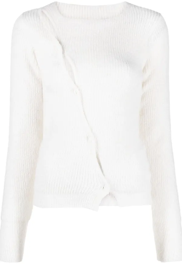 Jacquemus asymmetrisk kofta - Vit