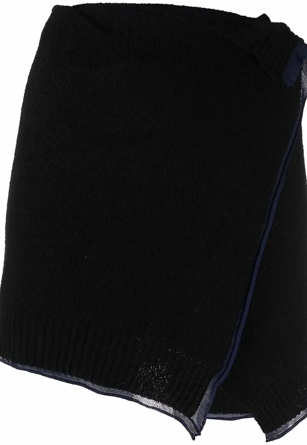 Jacquemus asymmetrisk stickad minikjol - Svart