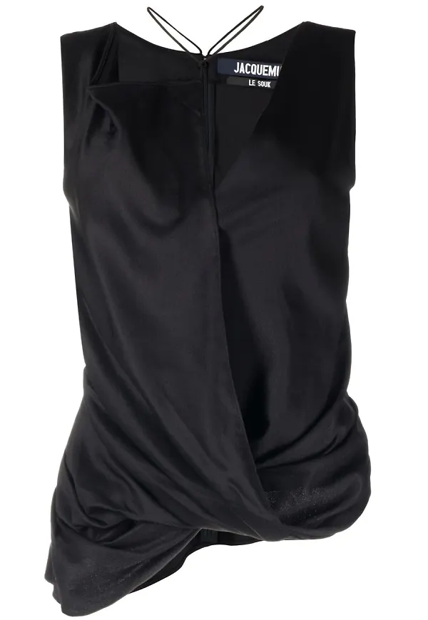 Jacquemus asymmetrisk topp - Svart