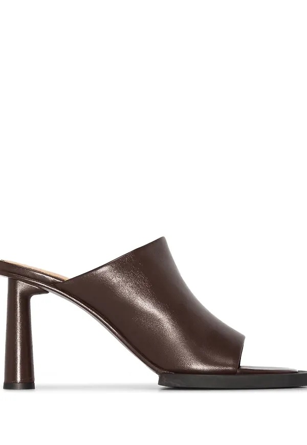 Jacquemus asymmetriska slip-ons 75 mm - Brun