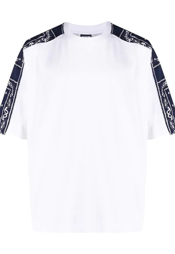 Jacquemus bandanamönstrad t-shirt - Vit
