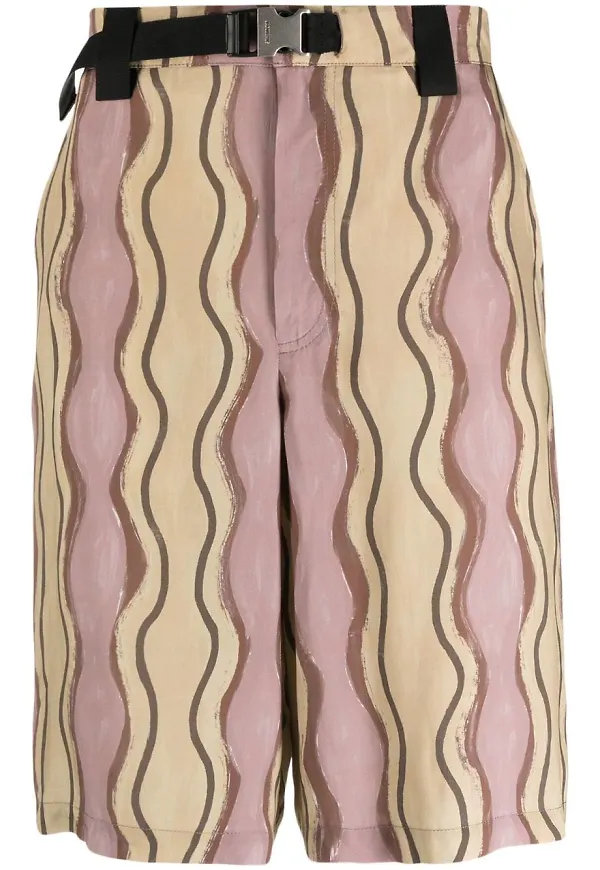 Jacquemus bermudashorts med vågtryck - Brun