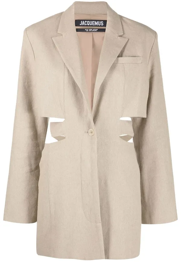 Jacquemus blazerklänning med utskuren detalj - Neutral