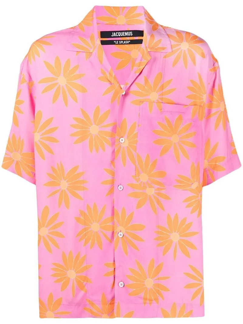 Jacquemus blommig kortärmad skjorta - Rosa