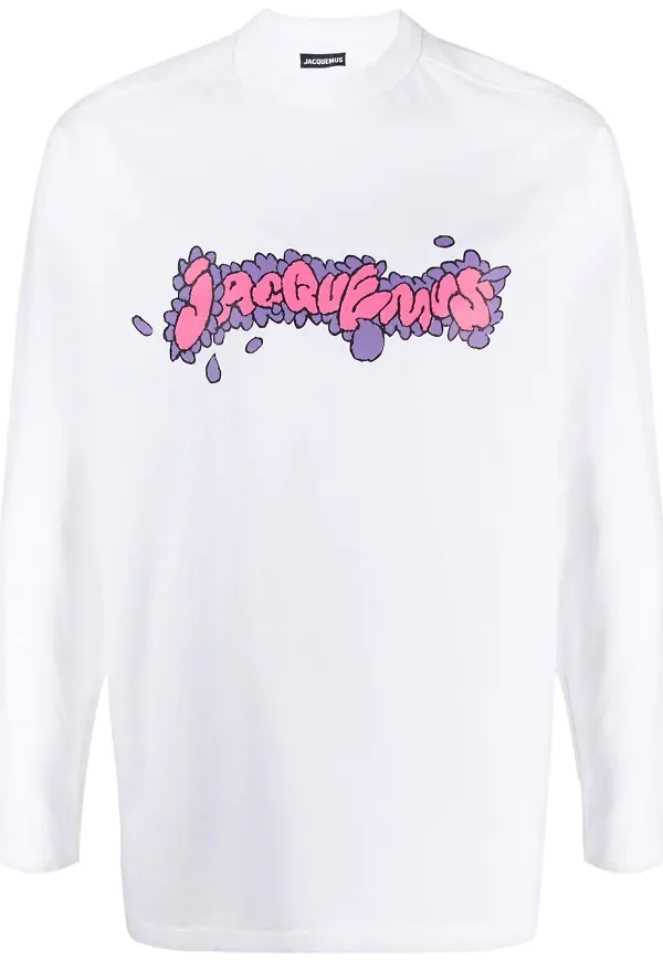 Jacquemus blommig långärmad t-shirt - Vit