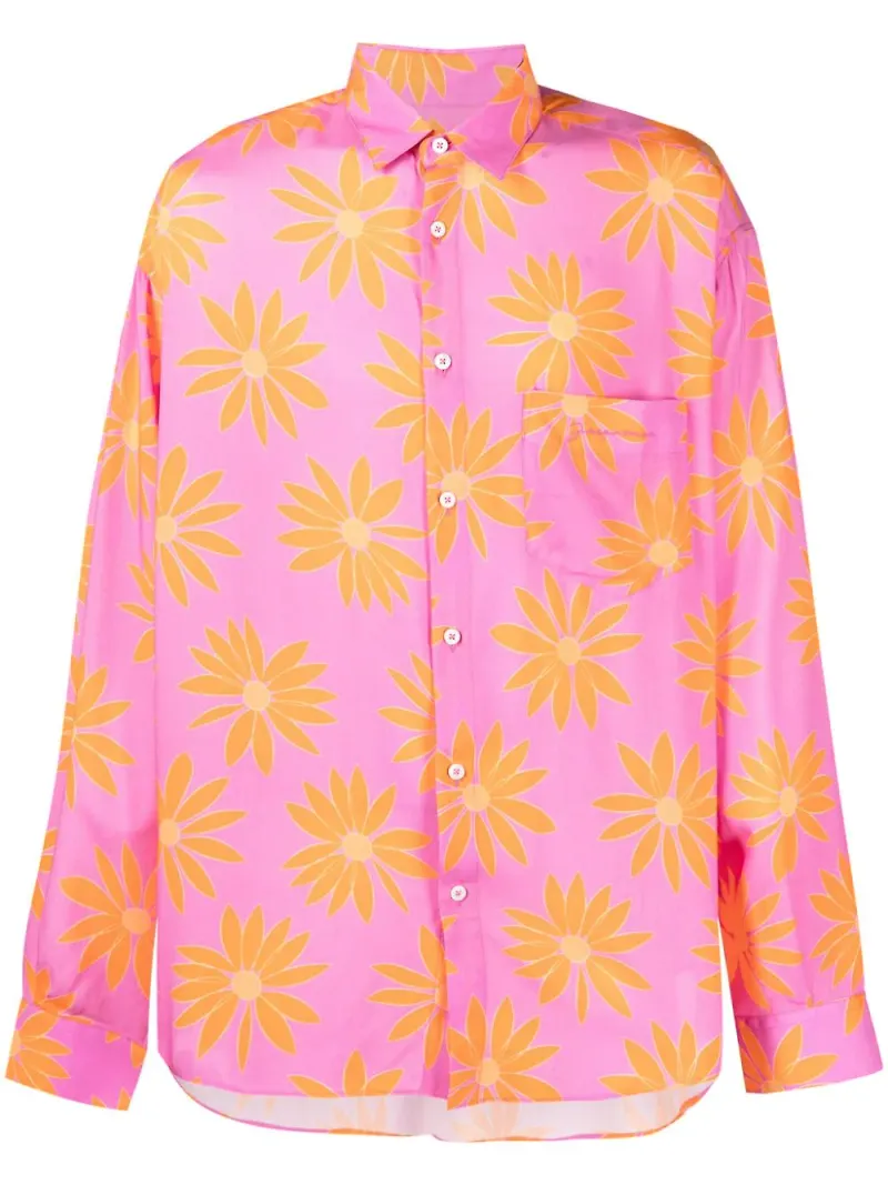 Jacquemus blommig skjorta - Rosa