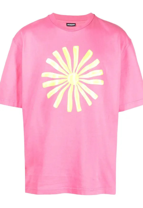 Jacquemus blommig t-shirt - Rosa