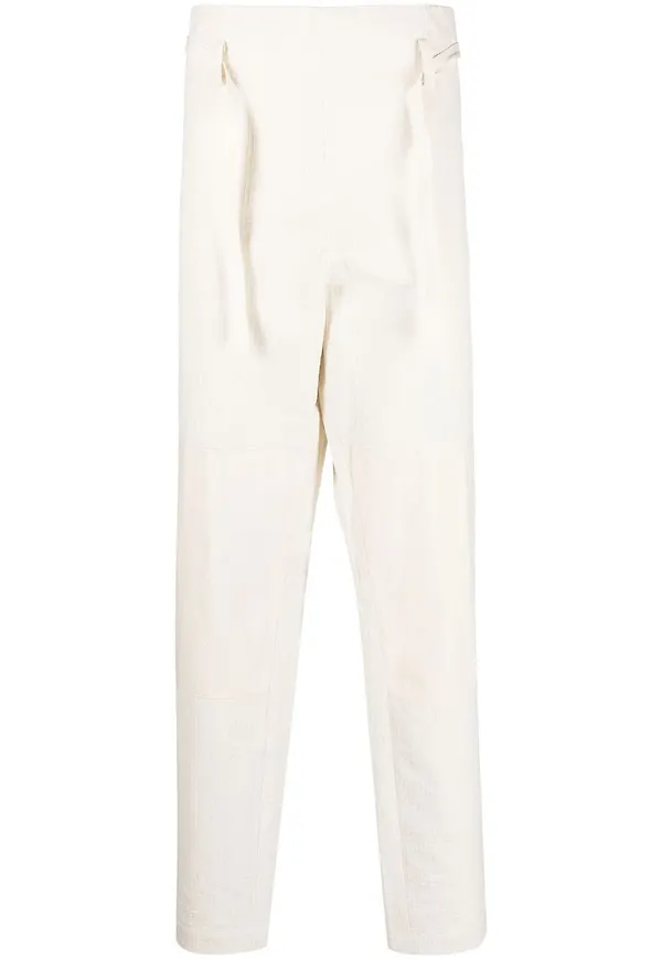 Jacquemus byxor med paperbag-midja - Vit
