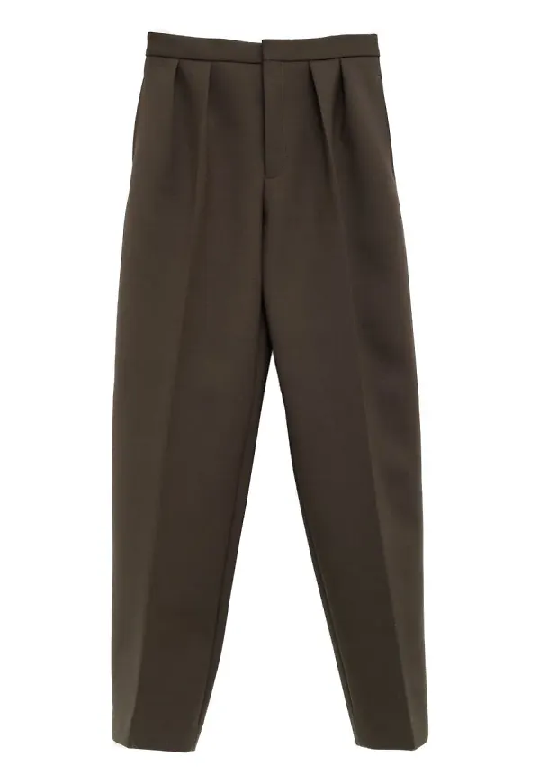 Jacquemus byxor med plisserad front - Brun