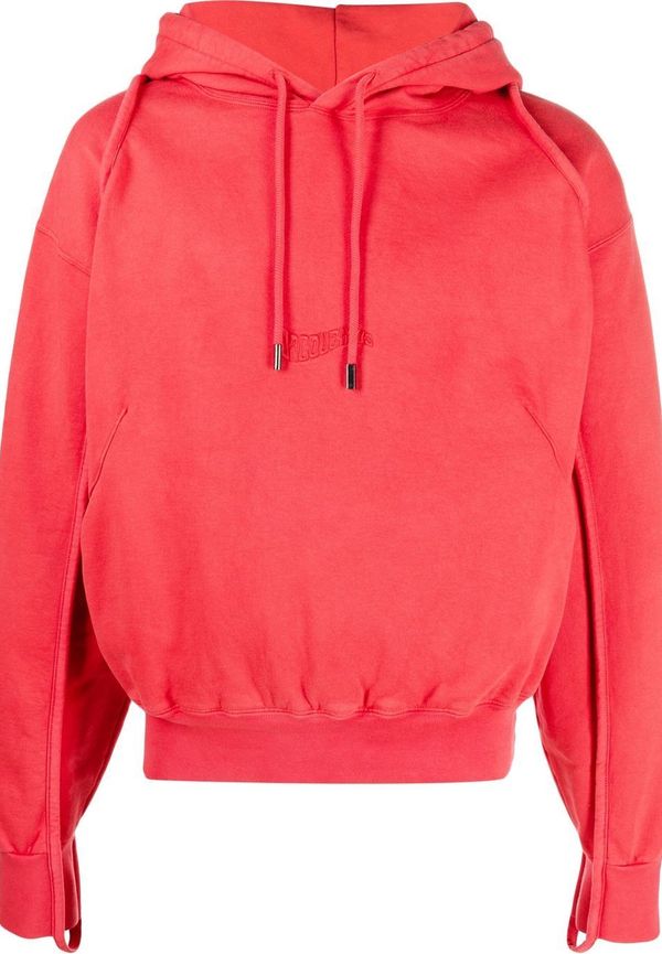 Jacquemus Camargue hoodie med dragsko - Röd