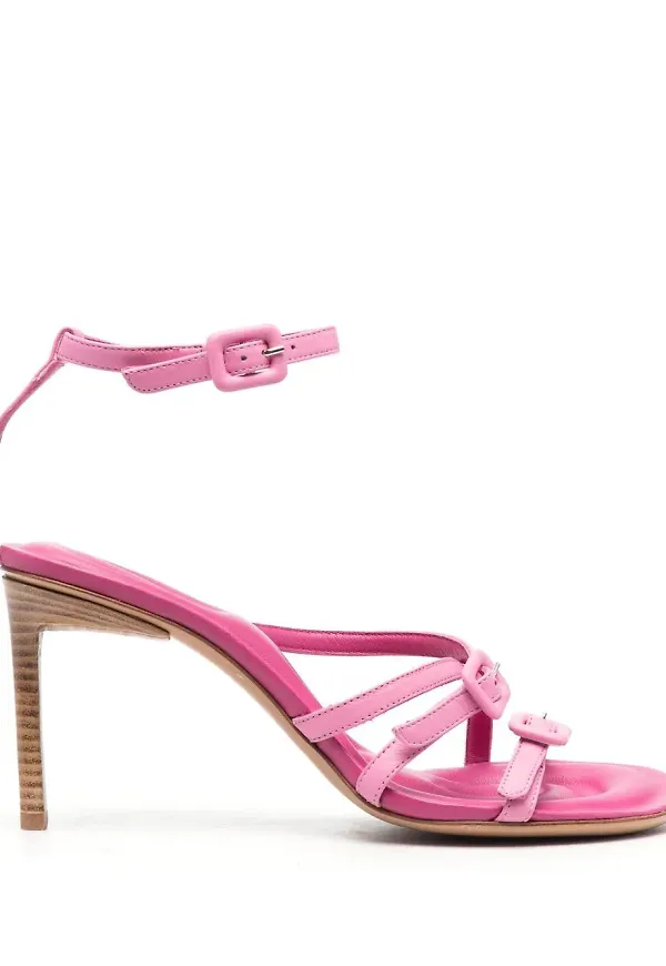 Jacquemus Camargue remsandaler 90 mm - Rosa