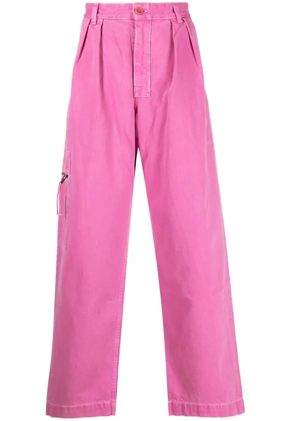 Jacquemus cargobyxor med vida ben - Rosa