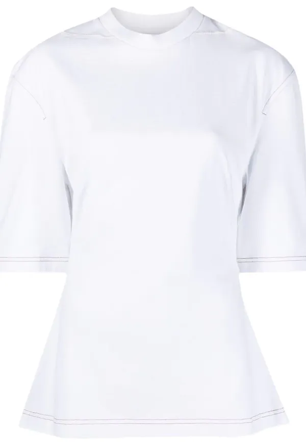 Jacquemus crew-neck cotton T-shirt - Vit