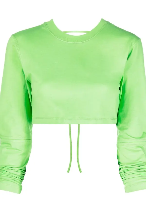 Jacquemus croppad långärmad t-shirt - Grön