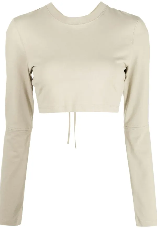 Jacquemus croptop med utskuren detalj - Brun
